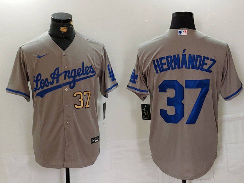 Men Los Angeles Dodgers #37 Hernandez Grey Nike Game 2024 MLB Jersey style 7248->los angeles dodgers->MLB Jersey